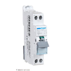 Disjoncteur 20A 1P+N courbe C 4.5–6kA Hager MJT720 1 module