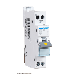 Disjoncteur 25A 1P+N courbe C Hager MFS725 3kA