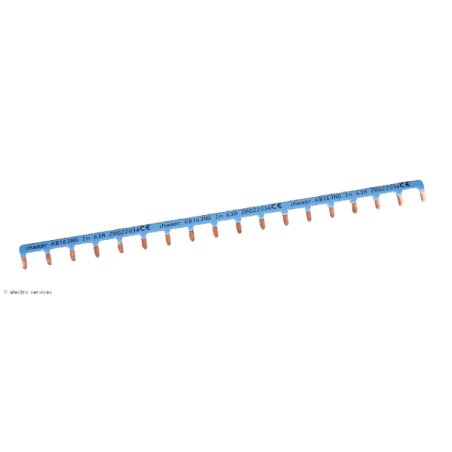 Barre de pontage neutre 18 modules Hager KB163NG bleu