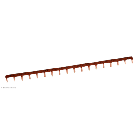 Barre de pontage 1P+N 18 modules Hager KB163PG marron