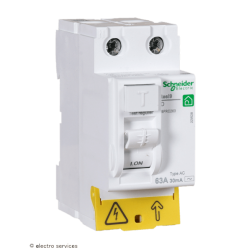 Interrupteur différentiel 63A 30mA type AC Schneider Resi9 XP R9PRC263