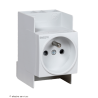 Prise modulaire 16A 2P+T sans vis Hager SNS216