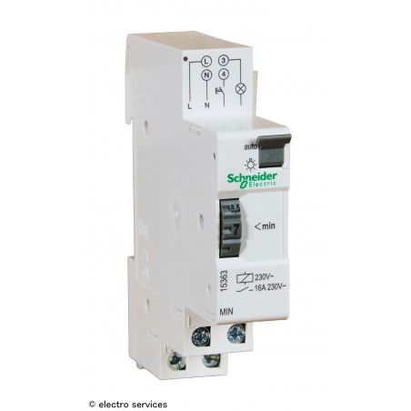 Minuterie modulaire 1 à 7 minutes Schneider 15363 éclairage escalier