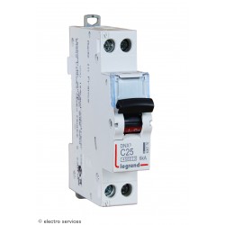 Disjoncteur 25A courbe C Legrand DNX³ 406776 – 1P+N 6kA 1 module