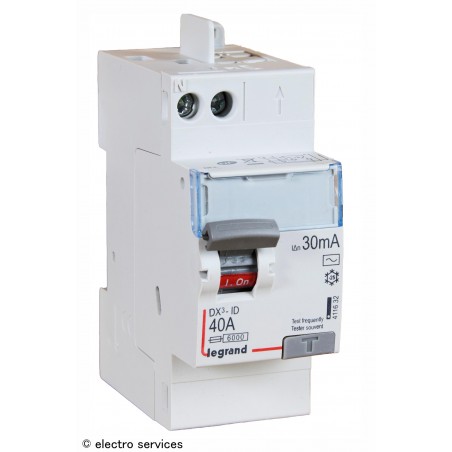 Interrupteur différentiel 40A 30mA type AC Legrand DX³ 411632 – 2 modules