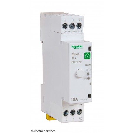 Télérupteur silencieux 16A 1NO Schneider Resi9 R9PCL2S rail DIN