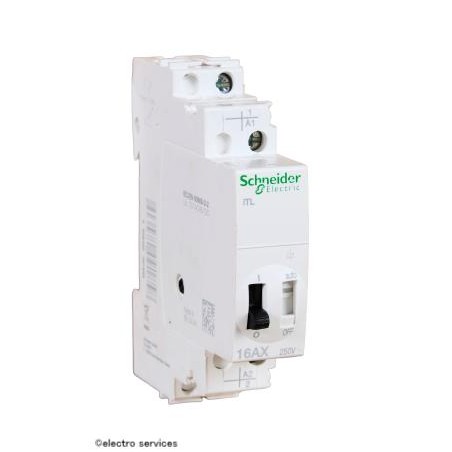 Télérupteur 16A 1NO Schneider A9C30811 230V rail DIN éclairage