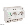 Disjoncteur + 2 prises Schneider Resi9 XE R9ECS616 16A embrochable