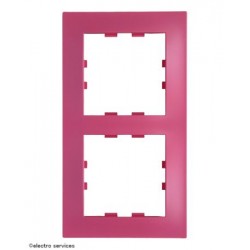 Plaque Kallysta pop verticale 2 postes - Corail - WKN548