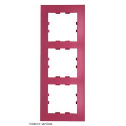 Plaque Kallysta pop verticale 3 postes - Corail - WKN549
