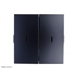 Enjoliveur Kallysta touche double à voyant - Carbone - HAGWK786C