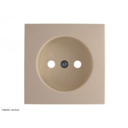 Enjoliveur Kallysta pour prise de courant 2P - Dune - WK733D