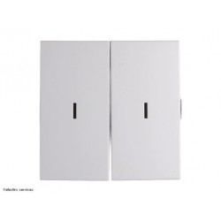 Enjoliveur Kallysta touche double à voyant - Blanc - HAGWK786B