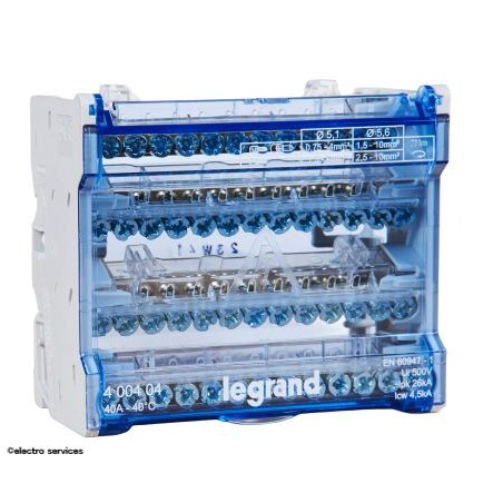 Répartiteur modulaire Legrand 400404 4P 40A – 6 modules