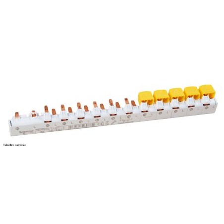 Peigne 1P+N 63A 13 modules Schneider Resi9 R9PXH213 cache dents