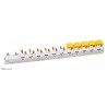 Peigne 1P+N 63A 13 modules Schneider Resi9 R9PXH213 cache dents