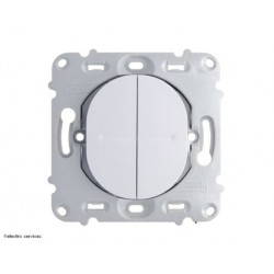 Va-et-vient + poussoir Ovalis Schneider - Blanc - S261285