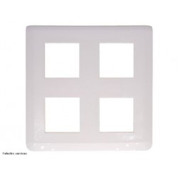 Plaque Mosaic Legrand 2x2x2 modules - Blanc - LEG78838L