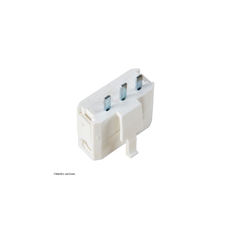 Fiche DCL et douille électrique e27 vis pvc blanc LEGRAND
