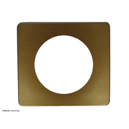 Plaque de finition Métal Céliane 1 poste Legrand bronze satiné CP1601