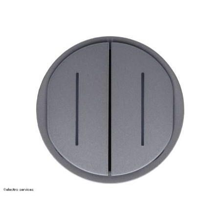 CT2007 Enjoliveur double témoin Céliane™ Legrand titanium