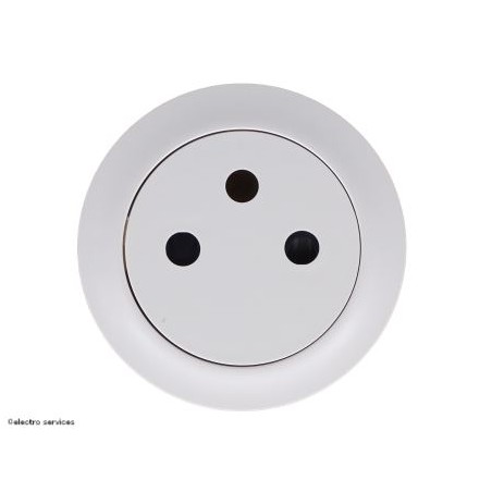 Enjoliveur prise 2P+T Surface Céliane Legrand blanc CB0111