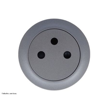 Enjoliveur prise 2P+T Surface Céliane Legrand titanium CT0111