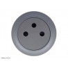 Enjoliveur prise 2P+T Surface Céliane Legrand titanium CT0111