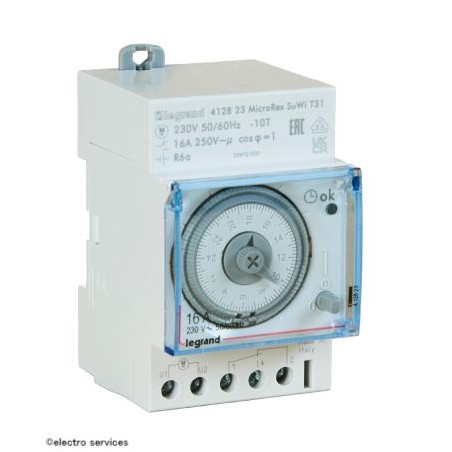 Inter horaire analogique journalier automatique Legrand 412823 – Programmateur 24h