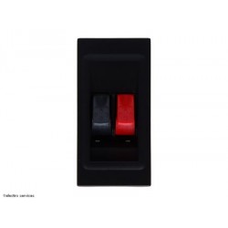 Prise haut-parleur 1 module Mosaic Legrand - Noir - LEG79550L