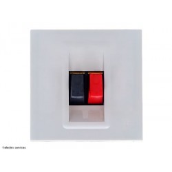 Prise haut-parleur 2 modules Mosaic Legrand - Blanc - LEG78751
