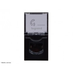 Prise RJ45 catégorie 6 FTP Mosaic Legrand 1 module - Noir - LEG79162L