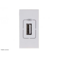 Chargeur USB Type-A 1,5A 5V 7,5W 230V 1 module Mosaic Legrand - Blanc - LEG77591