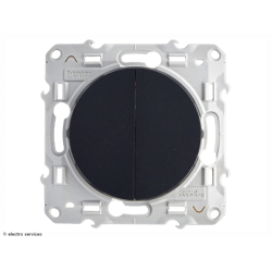 Va-et-vient + poussoir Schneider Odace - Anthracite - SCHS540285