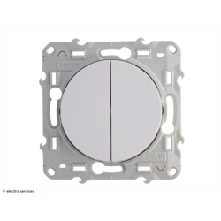 Va-et-vient + poussoir Schneider Odace - Blanc - SCHS520285