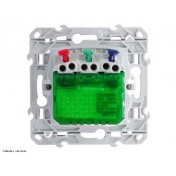 Prise de courant 2P+T affleurante + USB 10,5W Schneider Odace - Cobalt - SCHS550089