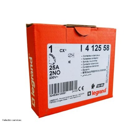 Contacteur silencieux 230V Legrand CX3 412558 – 1 module tableau électrique
