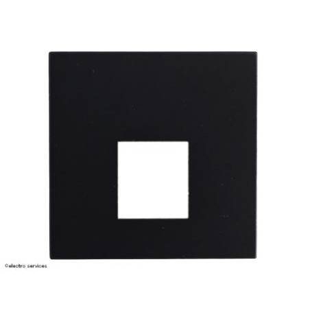 Enjoliveur prise RJ45 sans porte étiquette Hager Gallery WXD202N noir