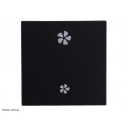Enjoliveur commande VMC Hager Gallery - Noir - HAGWXD003N