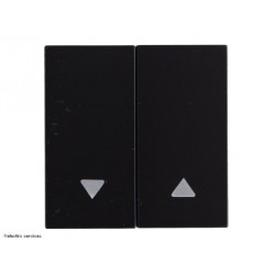 Enjoliveur interrupteur volet roulant Hager Gallery WXD300N noir