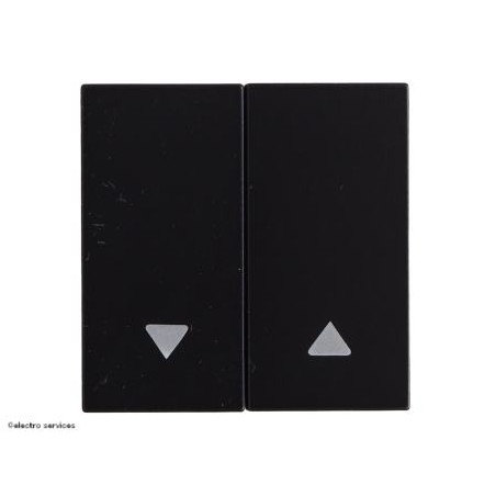 Enjoliveur interrupteur volet roulant Hager Gallery WXD300N noir