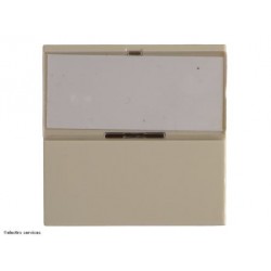 Enjoliveur interrupteur avec porte-étiquette 2 modules Hager Gallery - Dune - HAGWXD002D