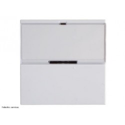 Enjoliveur interrupteur avec porte-étiquette 2 modules Hager Gallery - Blanc - HAGWXD002B