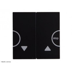 Enjoliveur bouton-poussoir volet roulant Hager Gallery WXD301N noir