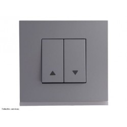 Interrupteur pour volet roulant Gallery Complet Titane