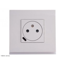 Prise de courant affleurante + USB-C Gallery Complet Blanc