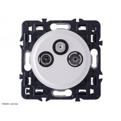 Prise TV-R-SAT DAB+ Céliane  Legrand Nouvelle gamme 2024 - Blanc - LEGCX0388