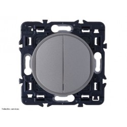 Double interrupteur ou Va-et-vient Céliane Legrand Nouvelle gamme 2024 - Titanium  - LEGCY2001