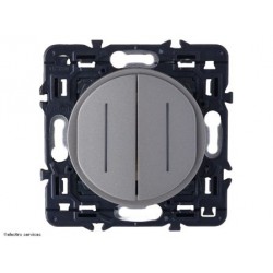 Double interrupteur témoin Céliane Legrand Nouvelle gamme 2024 - Titanium  - LEGCY4001