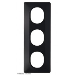 Plaque 3 postes vertical Ovalis Schneider - Anthracite - SCHS340726